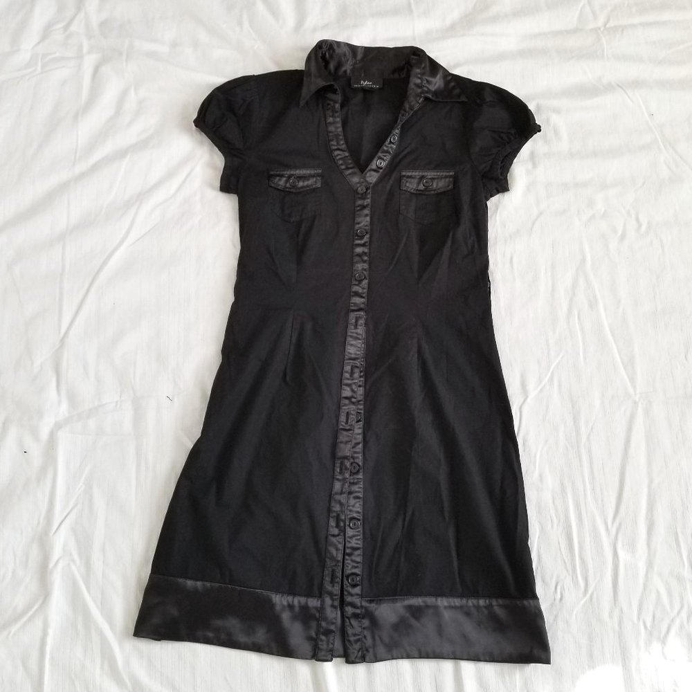 Byline Black Button Down Cargo Dress